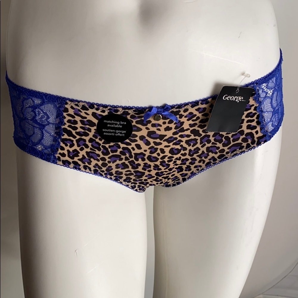 George violet leopard nylon panty